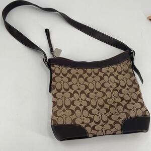 Vintage Coach canvas leather shoulder bag